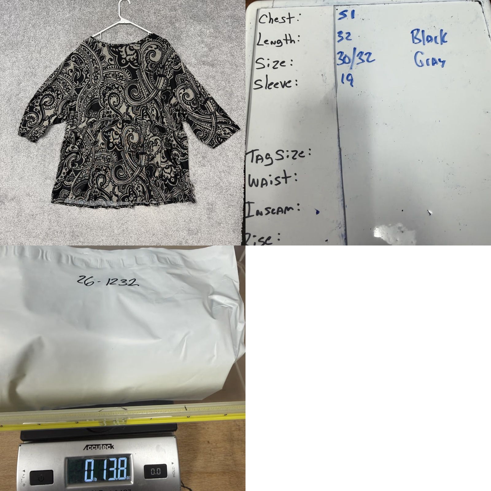 Vintage VINTAGE The Luxe Collection Tunic Top Womens 30/32 Plus Black Paisley Boho Whimsigoth Size 4XL / US 24-26 - 8 Thumbnail
