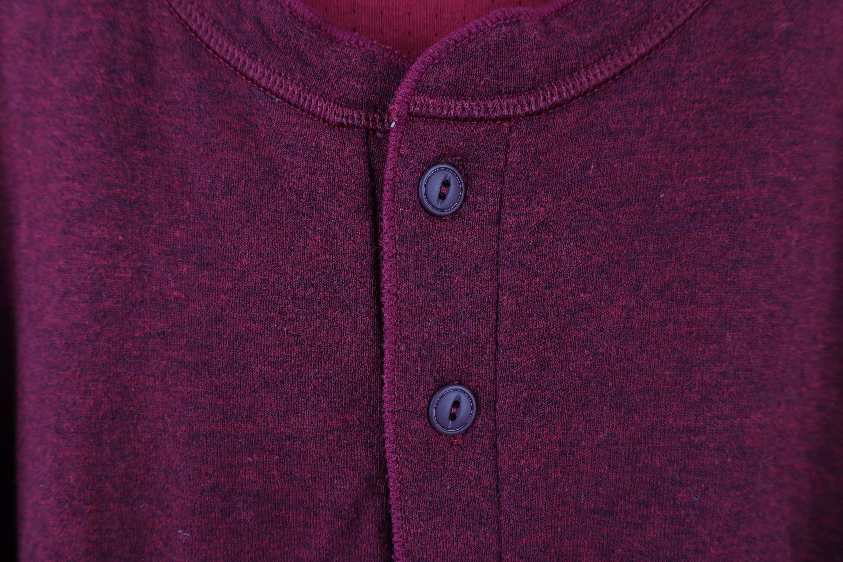 L.L. Bean × Vintage Vintage LL Bean Wool Blend Thermal Knit Henley T-Shirt Red Size US XL / EU 56 / 4 - 4 Thumbnail