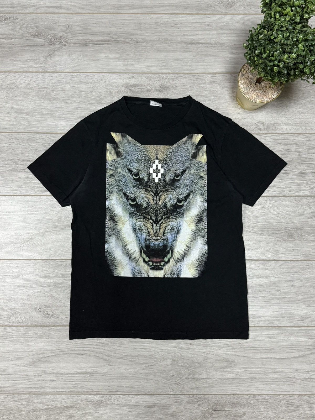 Marcelo Burlon Marcelo Burlon 🐺 rare unusual wolf tee shirt Size US L / EU 52-54 / 3 - 1 Thumbnail
