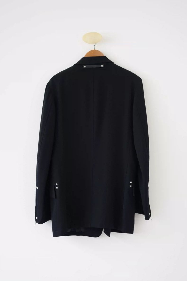 Yohji Yamamoto Yohji Yamamoto size 2 05aw zipper studded leather collar bl Size 36R - 2 Thumbnail