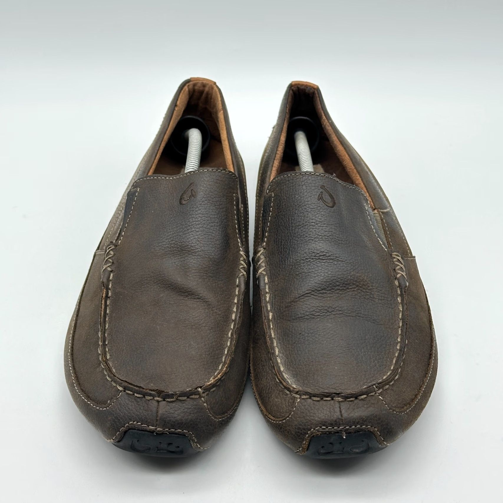 Olukai Olukai Akepa Moc Mens 13 M Brown Leather Casual Comfort Driving Loafers Size US 13 / EU 46 - 6 Thumbnail