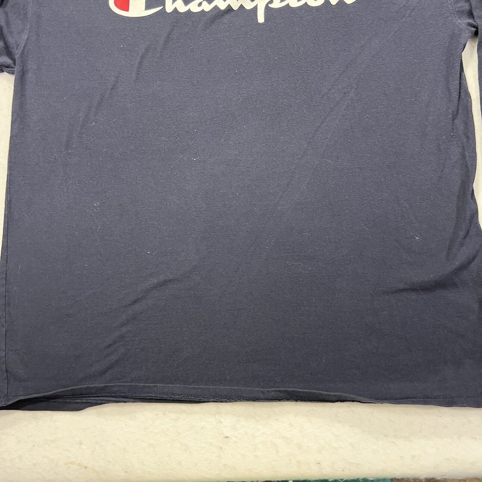 Champion Champion Athleticwear Navy Blue Cotton Graphic T Shirt Size US XL / EU 56 / 4 - 4 Thumbnail