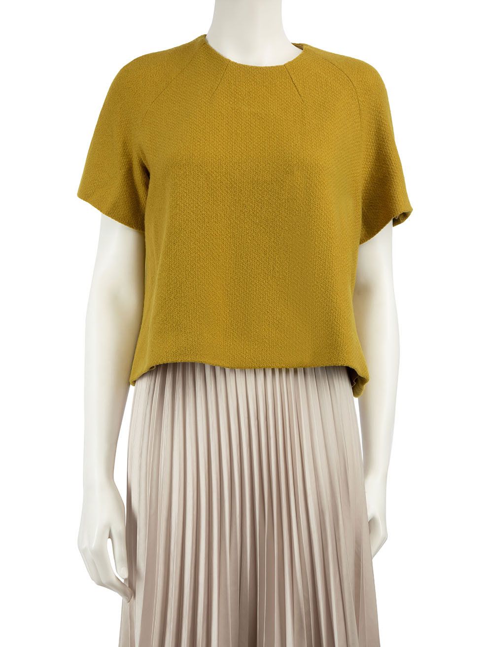 image of Emilia Wickstead Green Wool Round Neck Top, Women's (Size Medium)