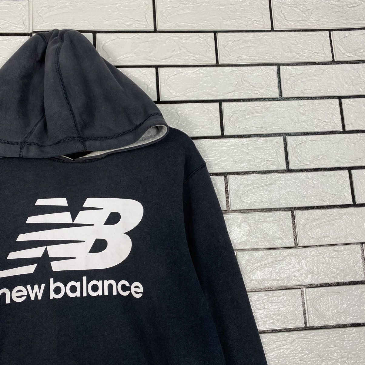 Japanese Brand Vintage Sweatshirt Hoodie New Balance Big Logo Size US M / EU 48-50 / 2 - 7 Thumbnail