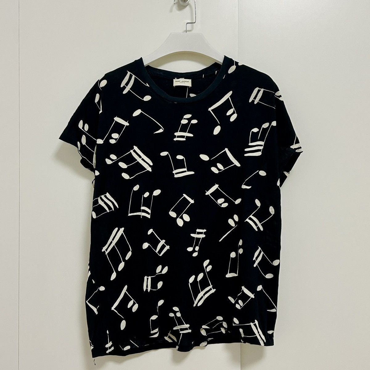 Saint Laurent Paris SAINT LAURENT PARIS by Hedi Slimane 16FW Note Print Tee Size US L / EU 52-54 / 3 - 1 Thumbnail