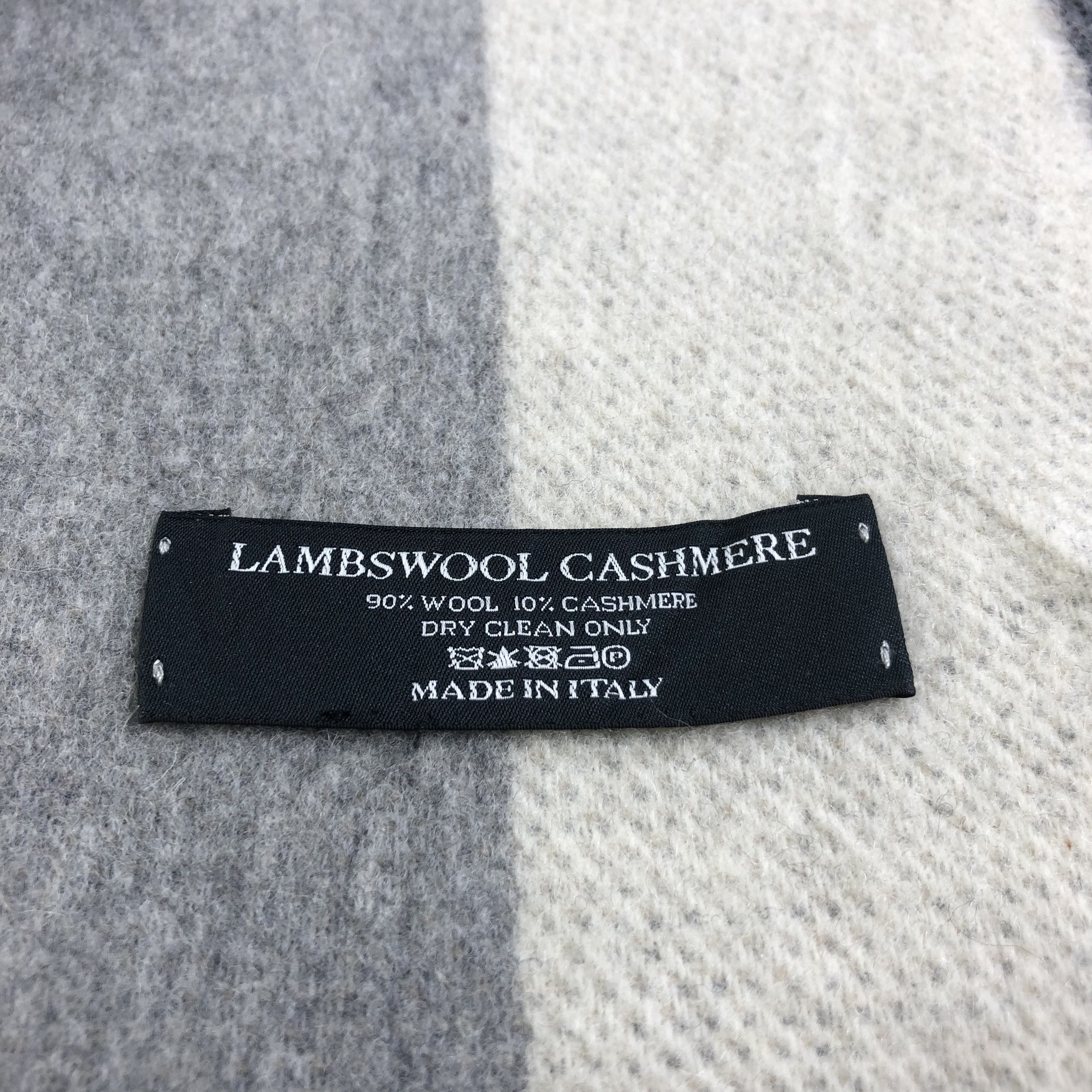 Vintage Striped made in Italy Cashmere/Wool Scarf Muffler V1112 Size ONE SIZE - 4 Thumbnail