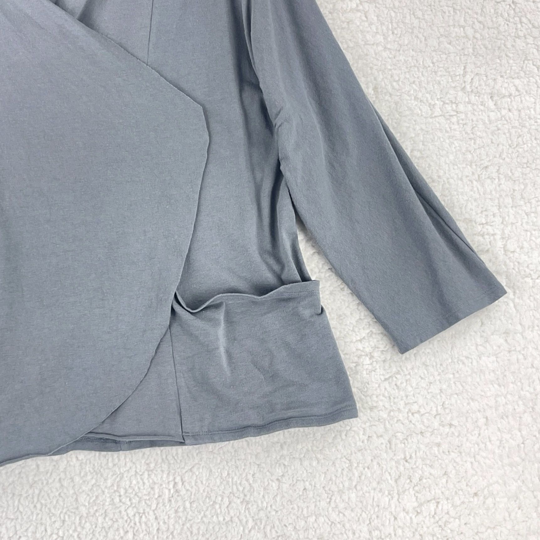 Vintage Chalet Cardigan Sweater Womens Large Gray Long Sleeve Pockets Open Front Made in USA Knit Size L / US 10 / IT 46 - 4 Thumbnail