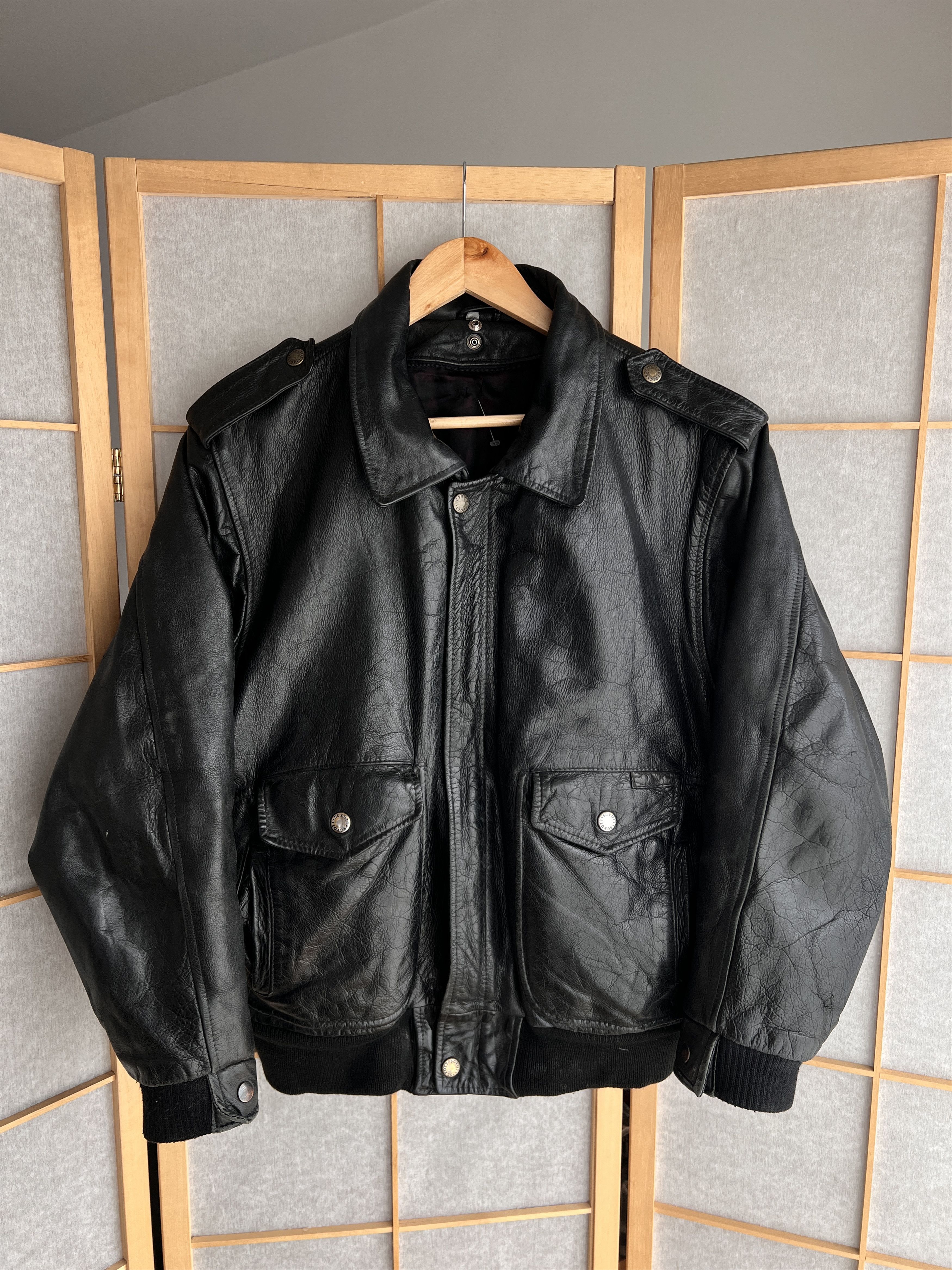 Diesel VTG Schott Avirex style leather bomber jacket US army flyer Size US M / EU 48-50 / 2 - 4 Thumbnail