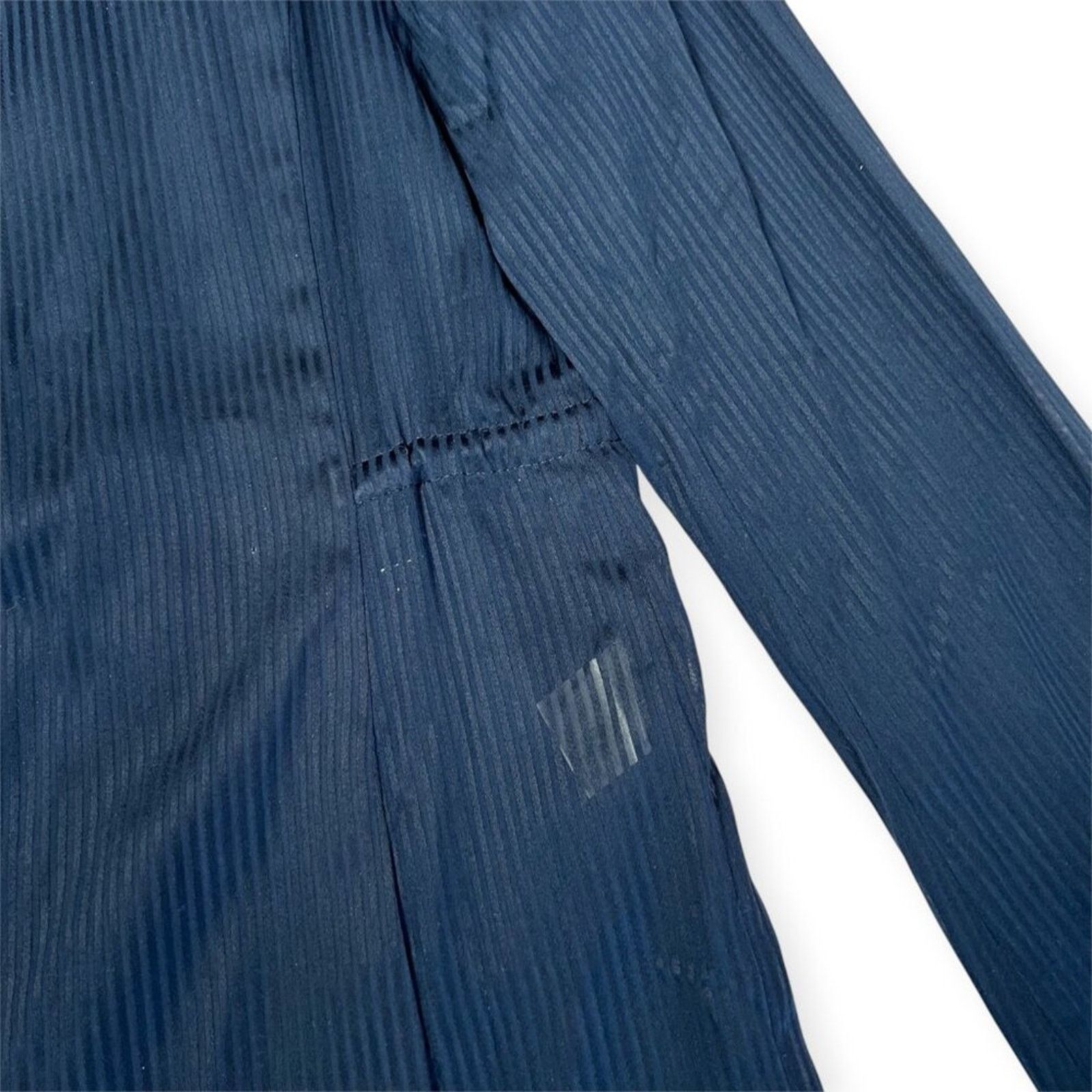 Akris Akris Gionata Silk Blend Striped Jacket Size 8 Navy Size M / US 6-8 / IT 42-44 - 14 Thumbnail