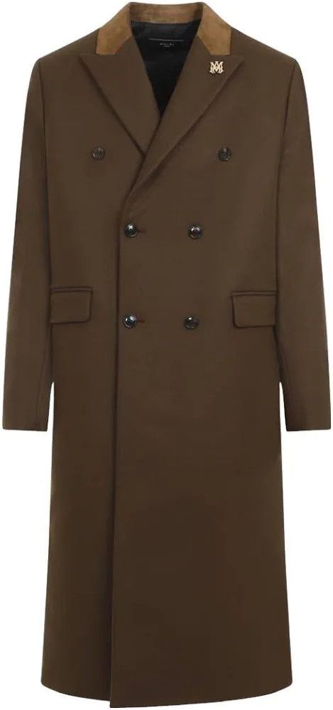Amiri AMIRI Double-Breasted Brown Wool Coat — Size 52 — Sold Out Size US L / EU 52-54 / 3 - 3 Thumbnail