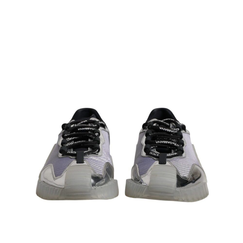 Dolce & Gabbana Dolce & Gabbana Silver Black Nylon NS1 Low Top Sneakers Shoe Size US 8.5 / EU 41-42 - 2 Thumbnail