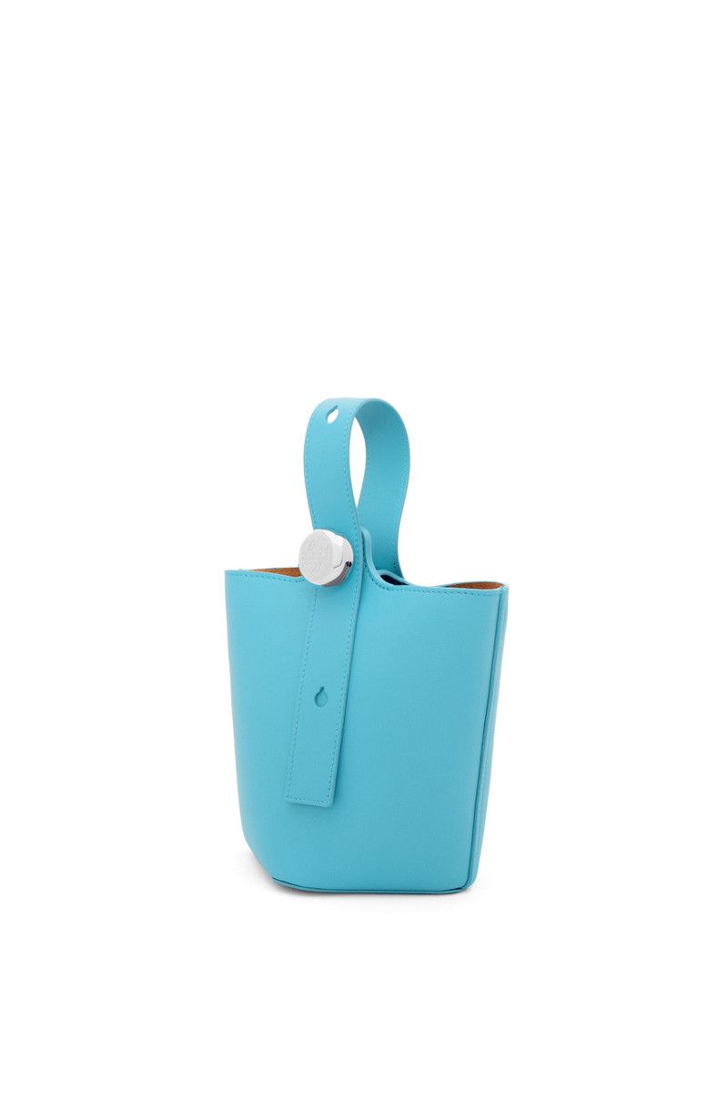 Loewe o1in1g0526 Size:OS / Mini Pebble Bucket Smooth Calfskin Blue Size ONE SIZE - 1 Thumbnail