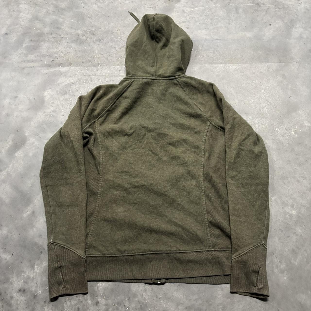 Japanese Brand × Vintage Crazy Vintage Y2K/2000s Moss Green Blank Essential Zip Up Hoodie! Size L / US 10 / IT 46 - 7 Thumbnail