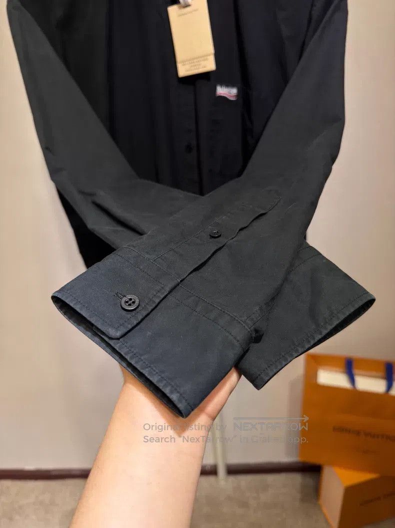 Balenciaga Balenciaga size 37 Coke embroidery black long-sleeve shirt Size US XS / EU 42 / 0 - 4 Thumbnail