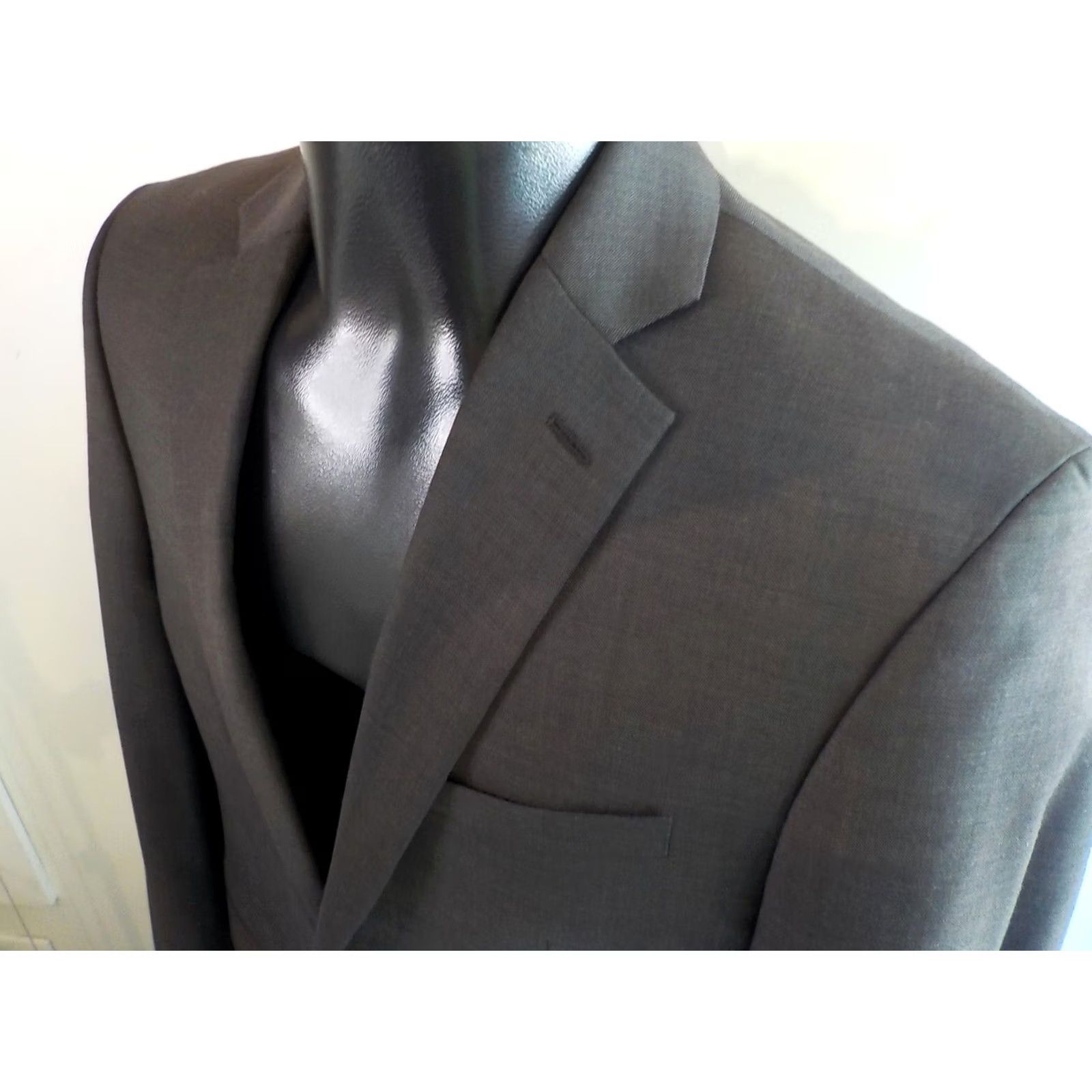 Joseph Abboud JOSEPH ABBOUD 2 Button-Notch Collar-2 PC Suit Brown Wool 38R Mens Suit Set Size 38R - 6 Thumbnail
