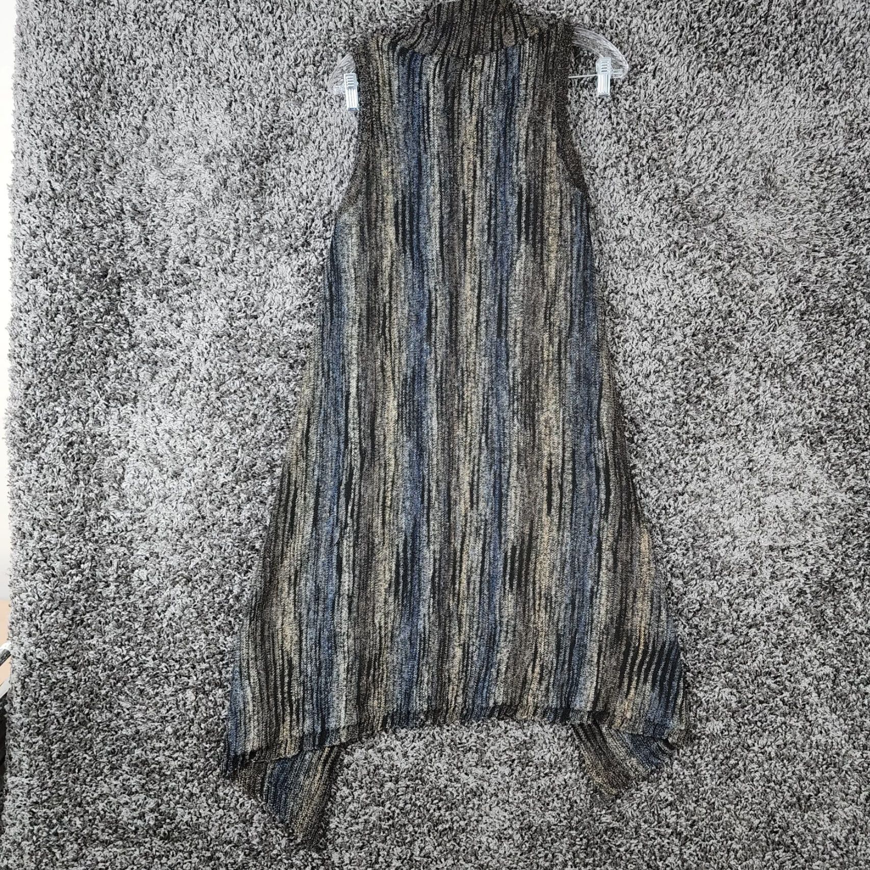 Vintage Buckle Cardigan Womens Size S Gray Blue Sleeveless Long Size S / US 4 / IT 40 - 5 Thumbnail