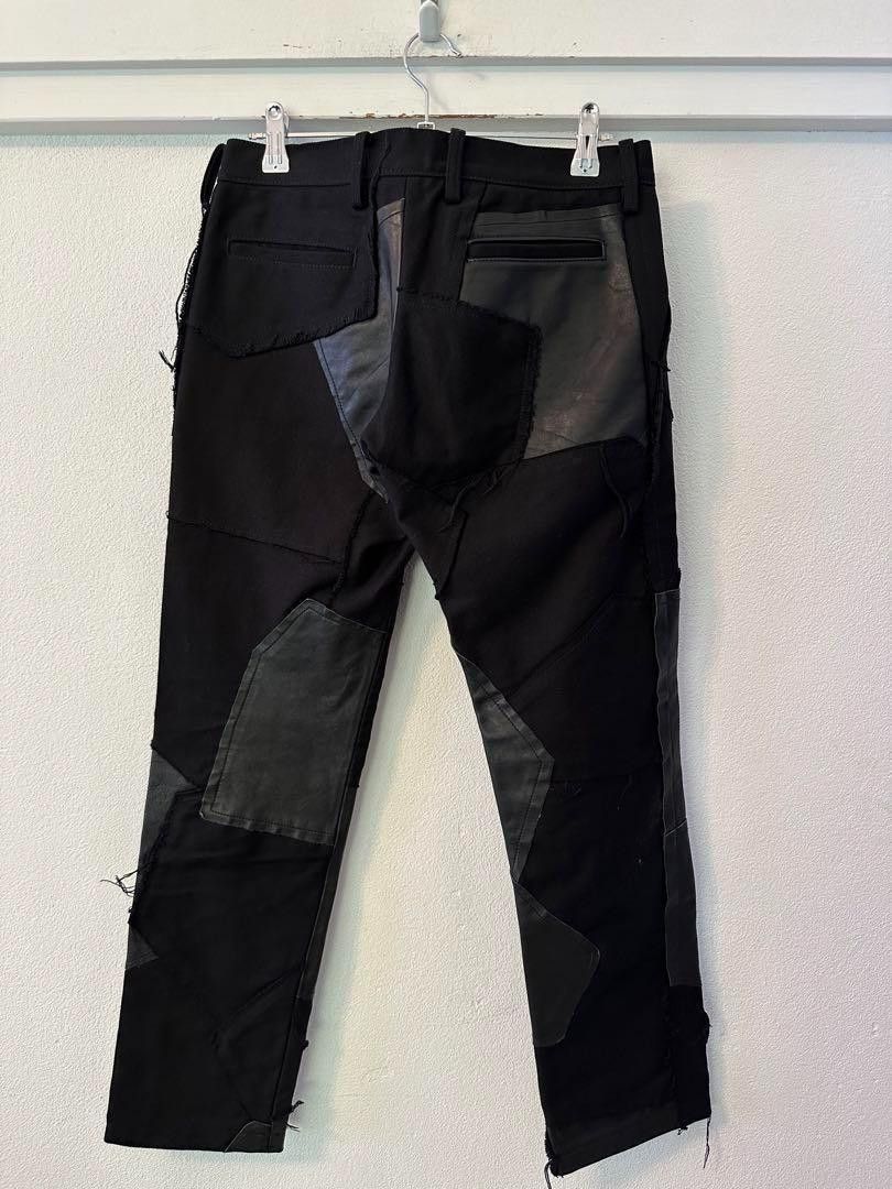 Yohji Yamamoto Yohji Yamamoto Leather Patch Work Pant Size US 29 - 5 Thumbnail