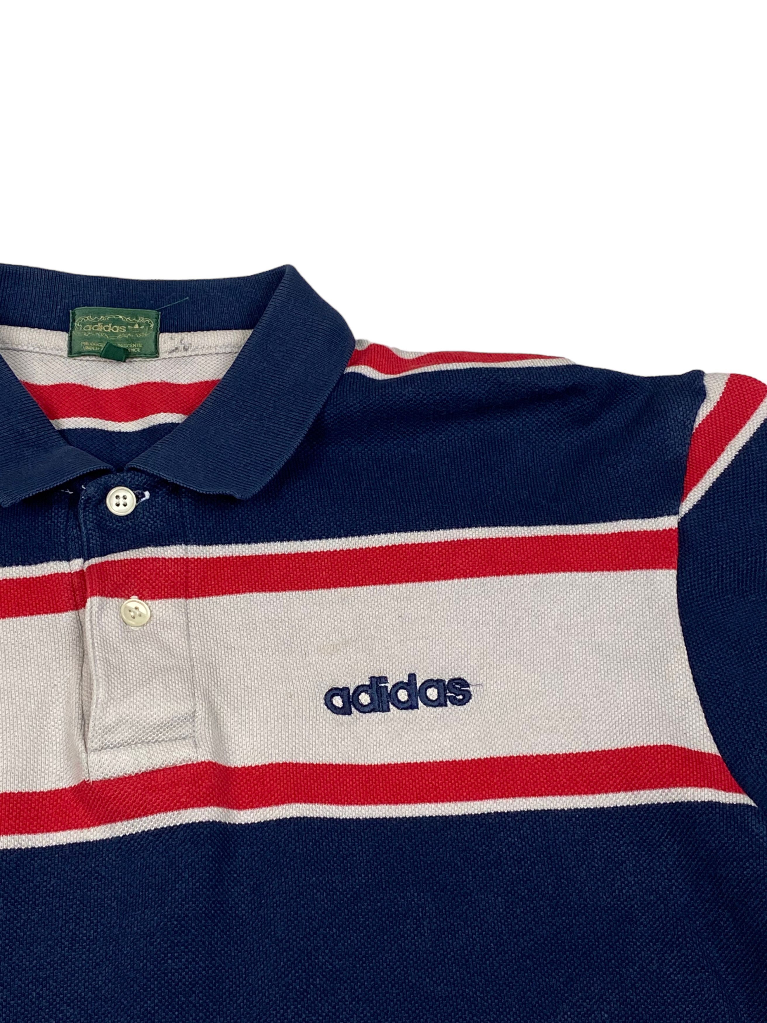 Adidas 90s Vintage ADIDAS Striped Polo Shirt M704 Size US M / EU 48-50 / 2 - 4 Thumbnail