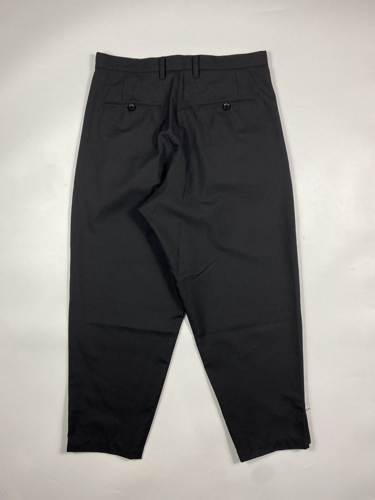 Ground Y Ground Y - Yohji Yamamoto - Pleated Gabardine Hem Zip Pants Size US 32 / EU 48 - 2 Thumbnail