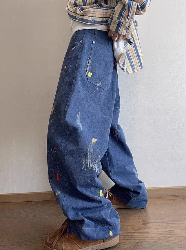 Japanese Brand × Vintage Outdoor retro y2k dirty paint baggy pants Size US 34 / EU 50 - 5 Thumbnail