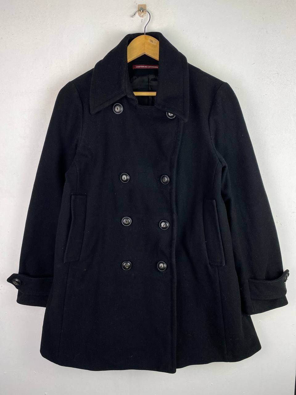 image of Avant Garde x Cashmere Wool Comptoir Des Cottoniers Wool Jacket Very Nice Design in Black (Size Med