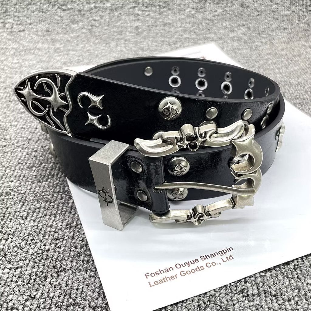 Japanese Brand 💥streetwear style harajuku black belt Size ONE SIZE - 1 Thumbnail