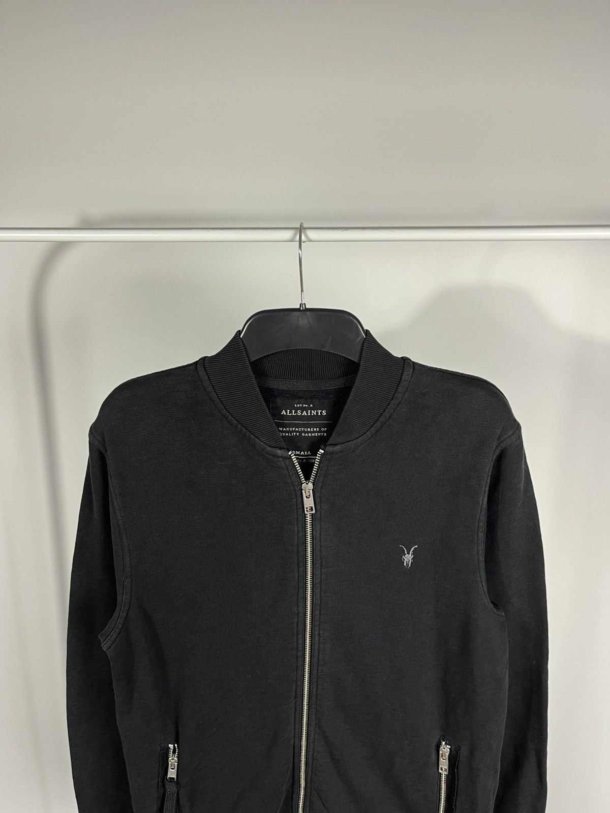 Allsaints AllSaints Men’s Black Bomber Jacket Zip Up Size S Casual Size US S / EU 44-46 / 1 - 3 Thumbnail