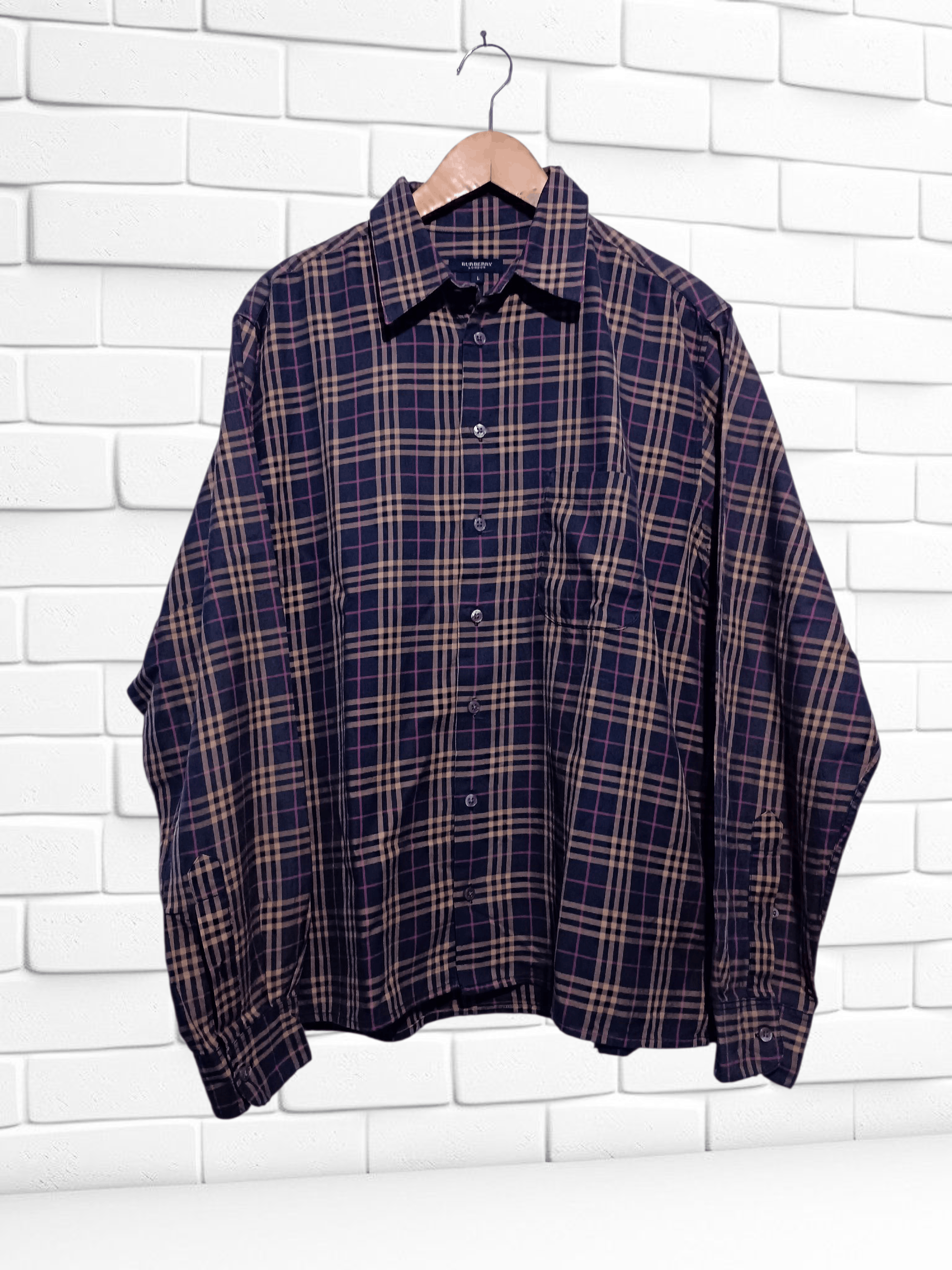 Burberry Vintage Burberry Shirt Size US L / EU 52-54 / 3 - 1 Thumbnail