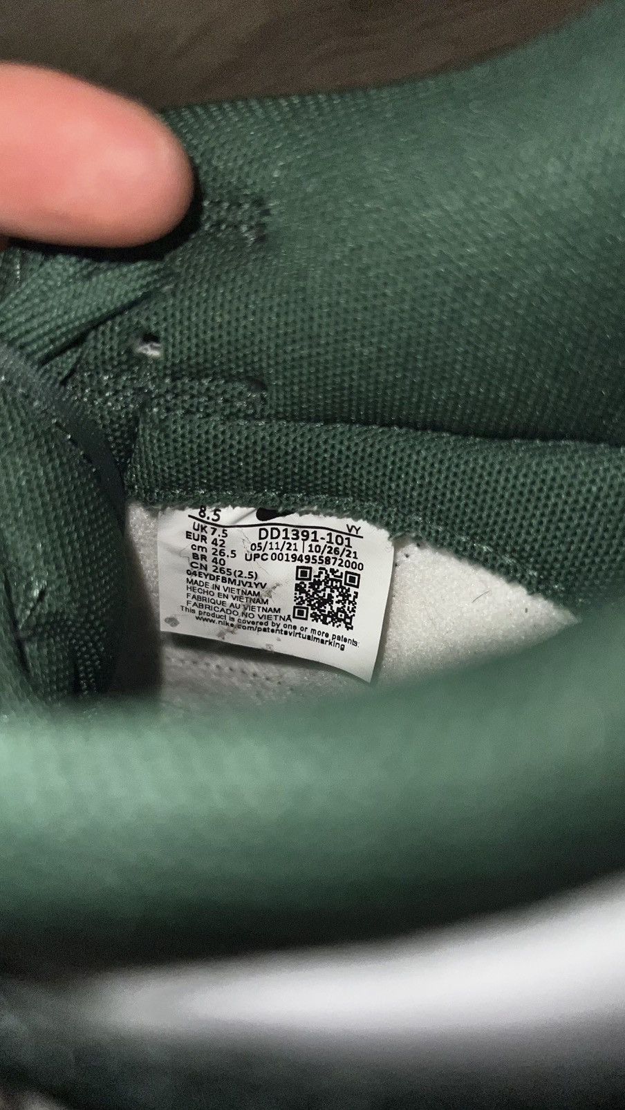 Nike Nike Dunk Low ‘Michigan State’ Size US 8.5 / EU 41-42 - 10 Thumbnail