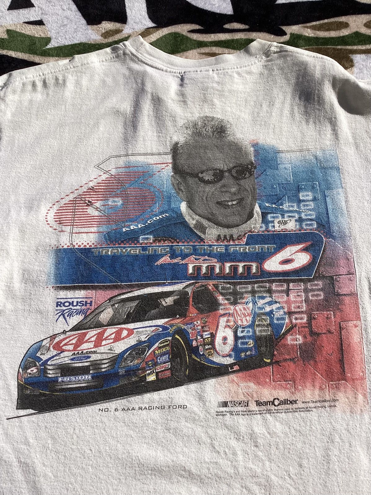 NASCAR Vintage 1990s Mark Martin #6 AAA NASCAR racing T-shirt Size US L / EU 52-54 / 3 - 2 Thumbnail