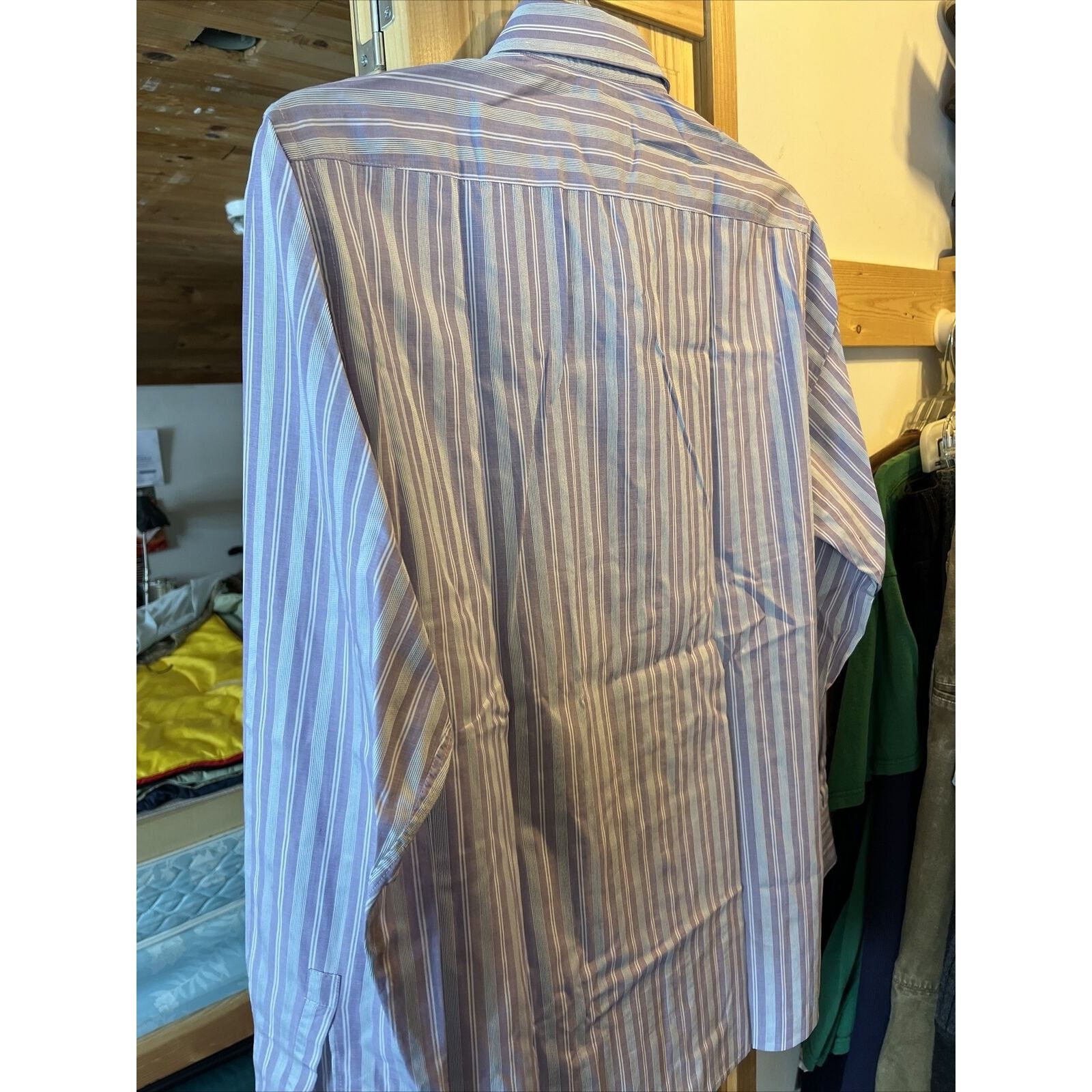 Hugo Boss Hugo Boss Men’s L Purple Striped LS Button Down Cotton Shirt Size US L / EU 52-54 / 3 - 11 Thumbnail