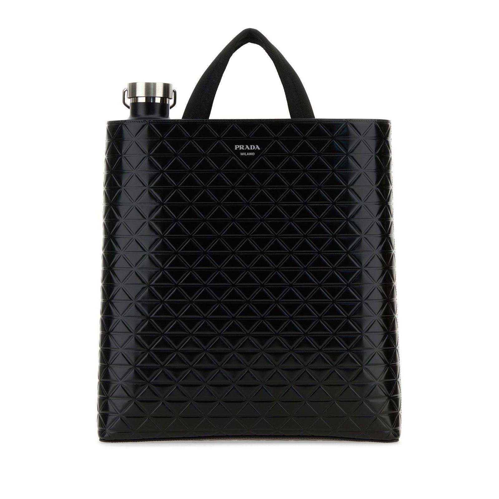 Prada PRADA Black Leather Shopper Tote Bag New And Authentic Size ONE SIZE - 1 Thumbnail
