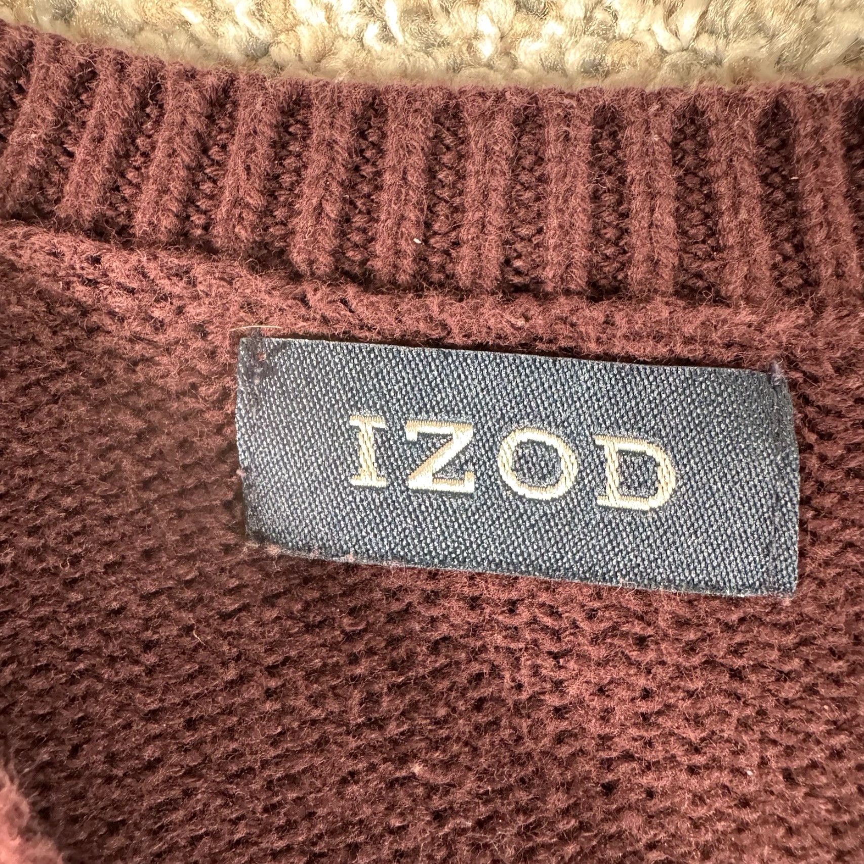 Izod VINTAGE Izod Sweater XL Textured Preppy Dark Academia Ivy Old Money Dad Men Crew Neck Knit Pullover Red 90s Size US XL / EU 56 / 4 - 5 Thumbnail
