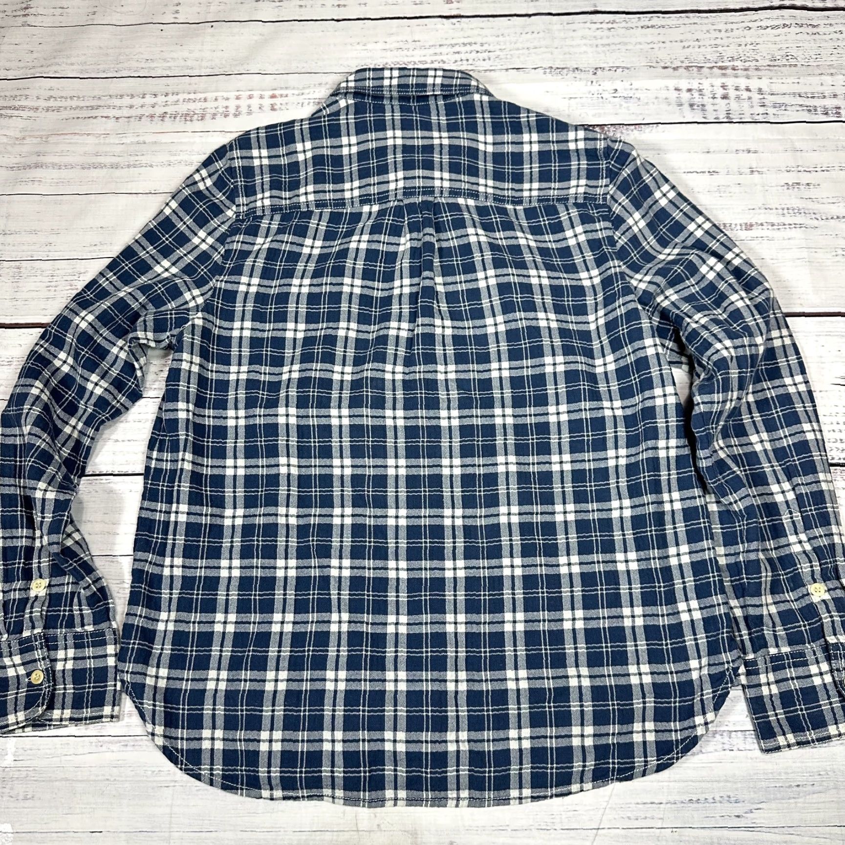 J.Crew J. Crew Women's Blue Plaid Shirt Long Sleeve Button-Up Cotton Casual Sz M Size M / US 6-8 / IT 42-44 - 3 Thumbnail
