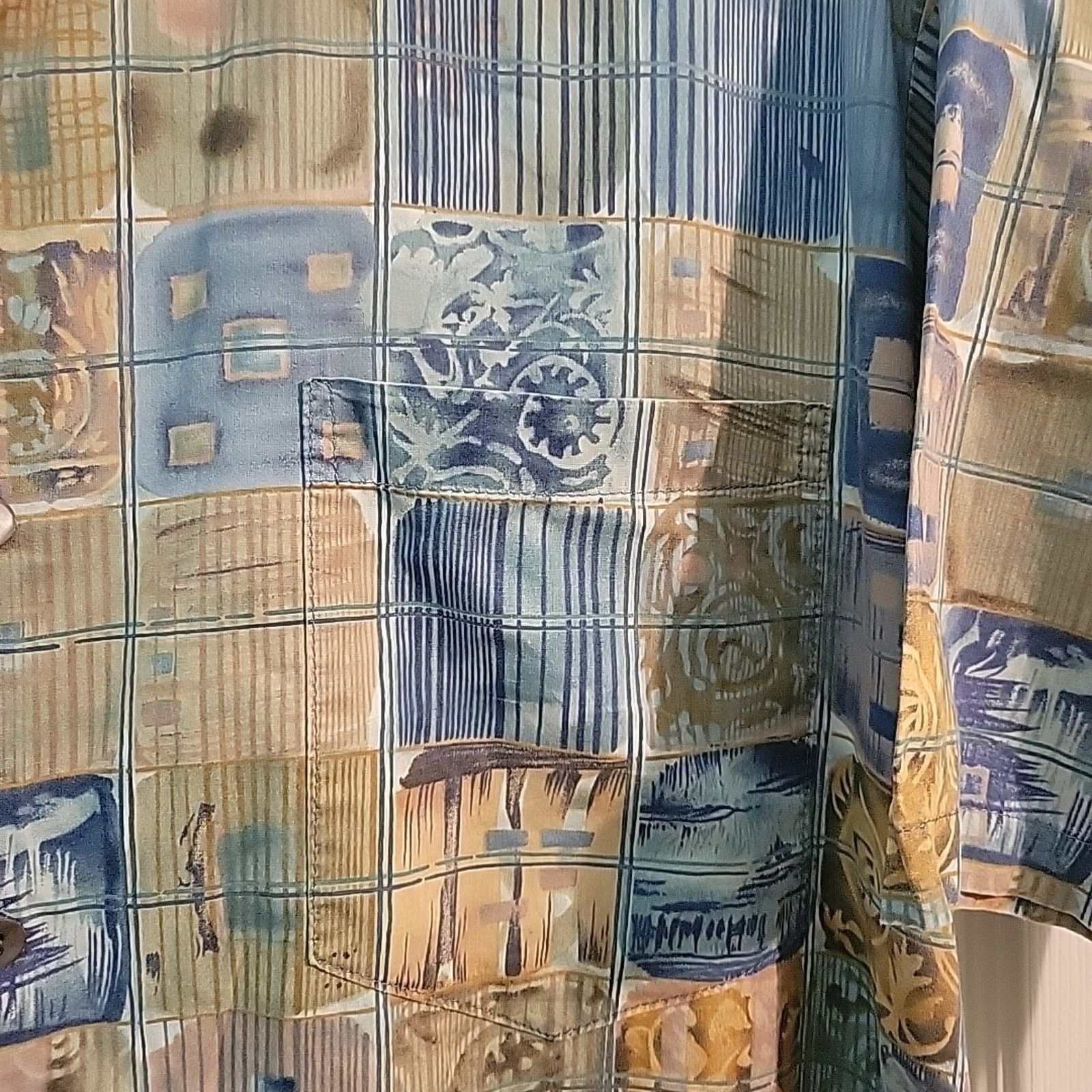 Tori Richard Tori Richard HAWAIIAN Medium Blue Green Scrapbook Button Up Size US M / EU 48-50 / 2 - 5 Thumbnail