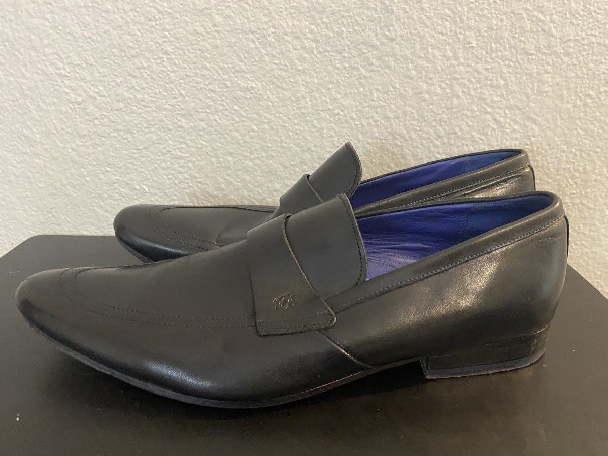 Ted Baker Ted Baker Blue Leather Men’s Dress Shoes Slip-On Size US 12 Size US 12 / EU 45 - 2 Thumbnail