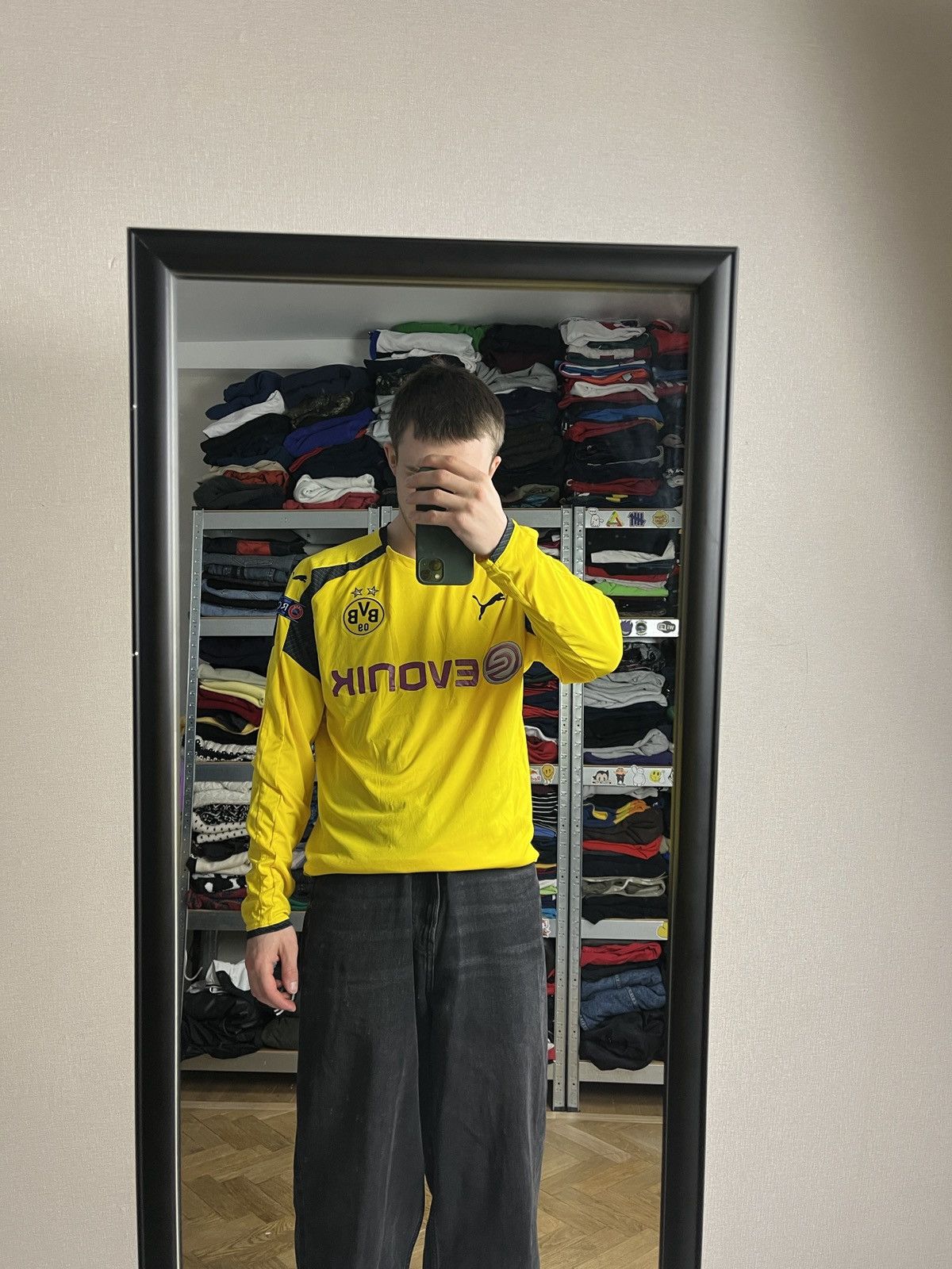 Puma Borussia Dortmund 2016 #5 Bartra Soccer Long Sleeve Jersey Size US L / EU 52-54 / 3 - 2 Thumbnail