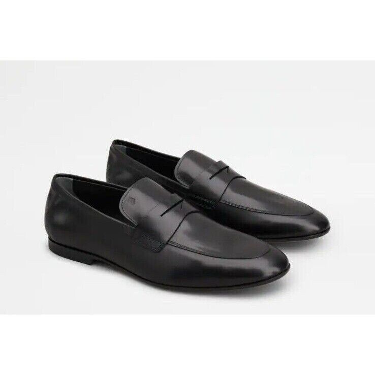 Tods Tod's Black Leather Slip On Penny Loafers Dress Shoes, Men's (Size 10)