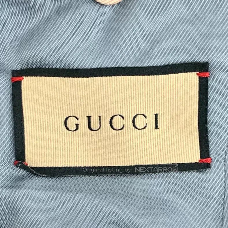 Gucci Gucci Dark blue logo jacquad full-print cotton lapel singl Size US S / EU 44-46 / 1 - 5 Thumbnail
