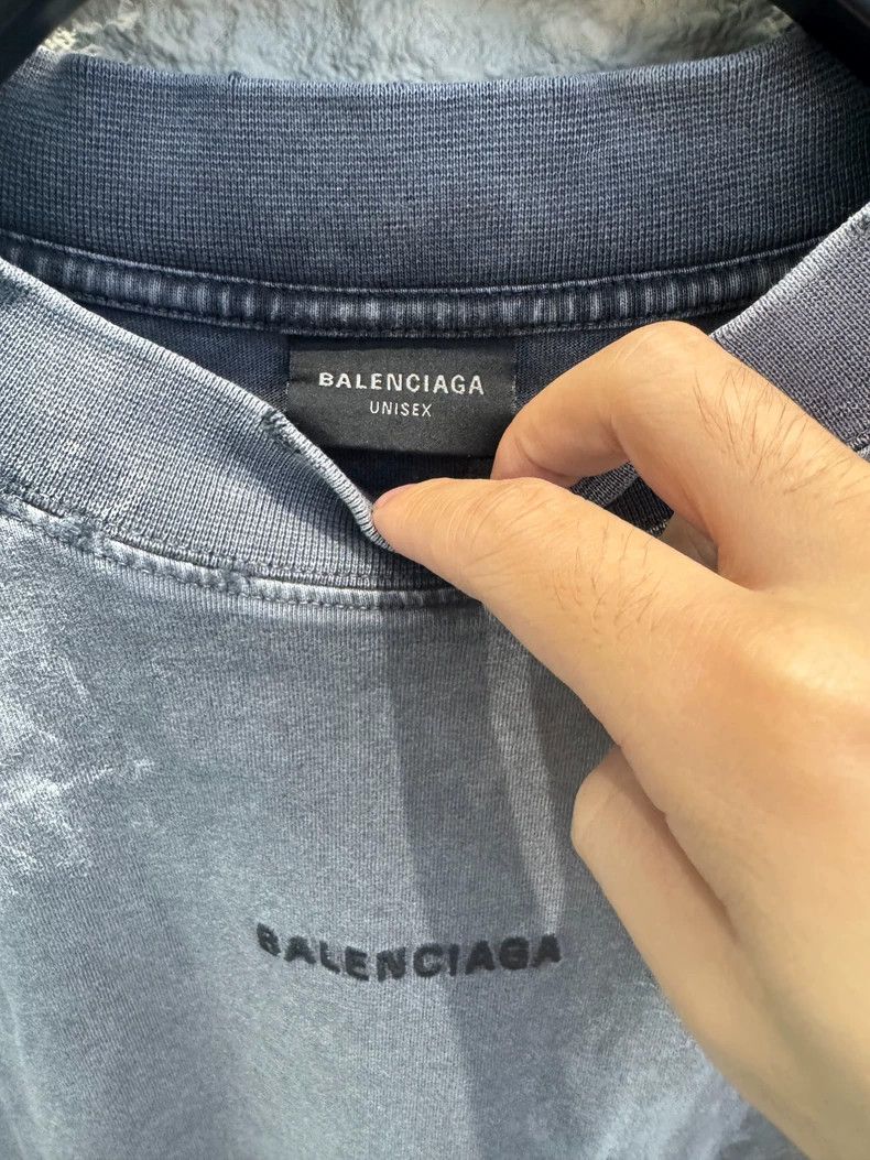 Balenciaga Balenciaga Letter logo embroidered round neck short sleeve Size US L / EU 52-54 / 3 - 2 Thumbnail
