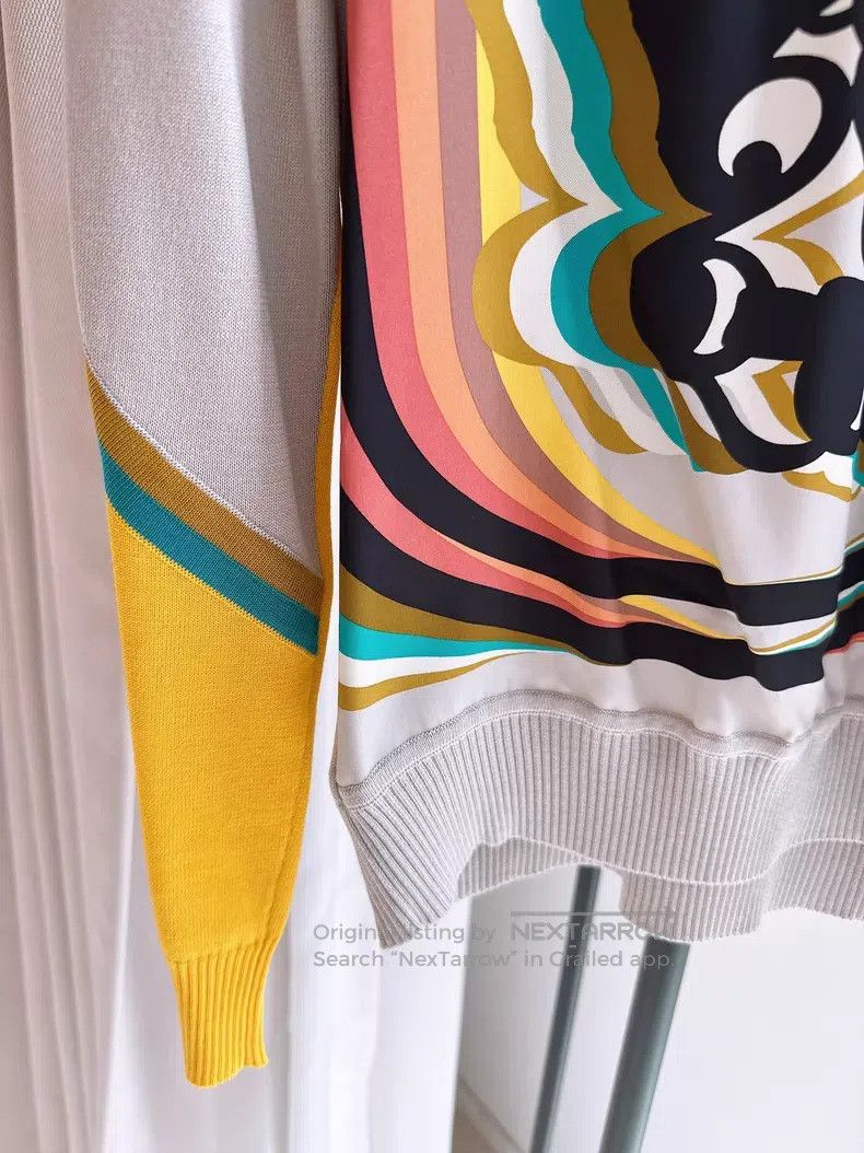 Hermes Hermes Colorful Silk and Colorful Knit Top Size XXS / US 00 / IT 34 - 4 Thumbnail
