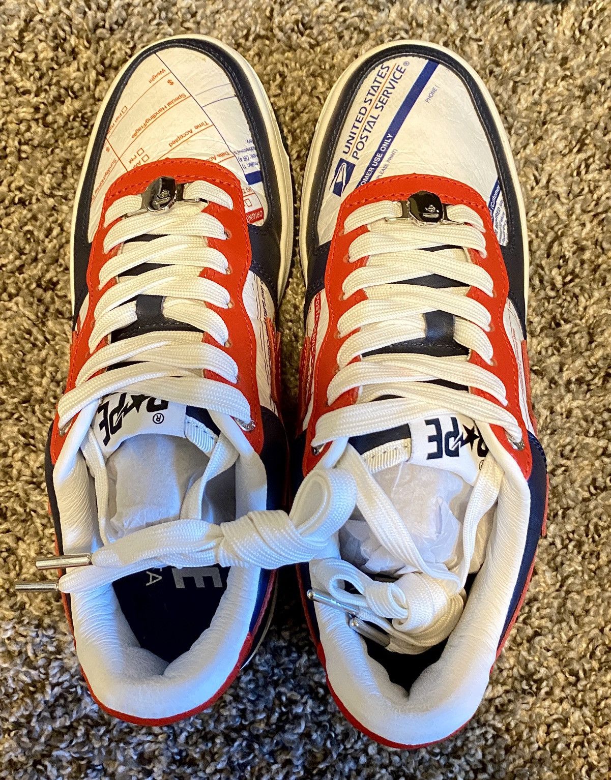 Bape USPS Bapesta Size 7 US Mens Size US 7 / EU 40 - 3 Thumbnail