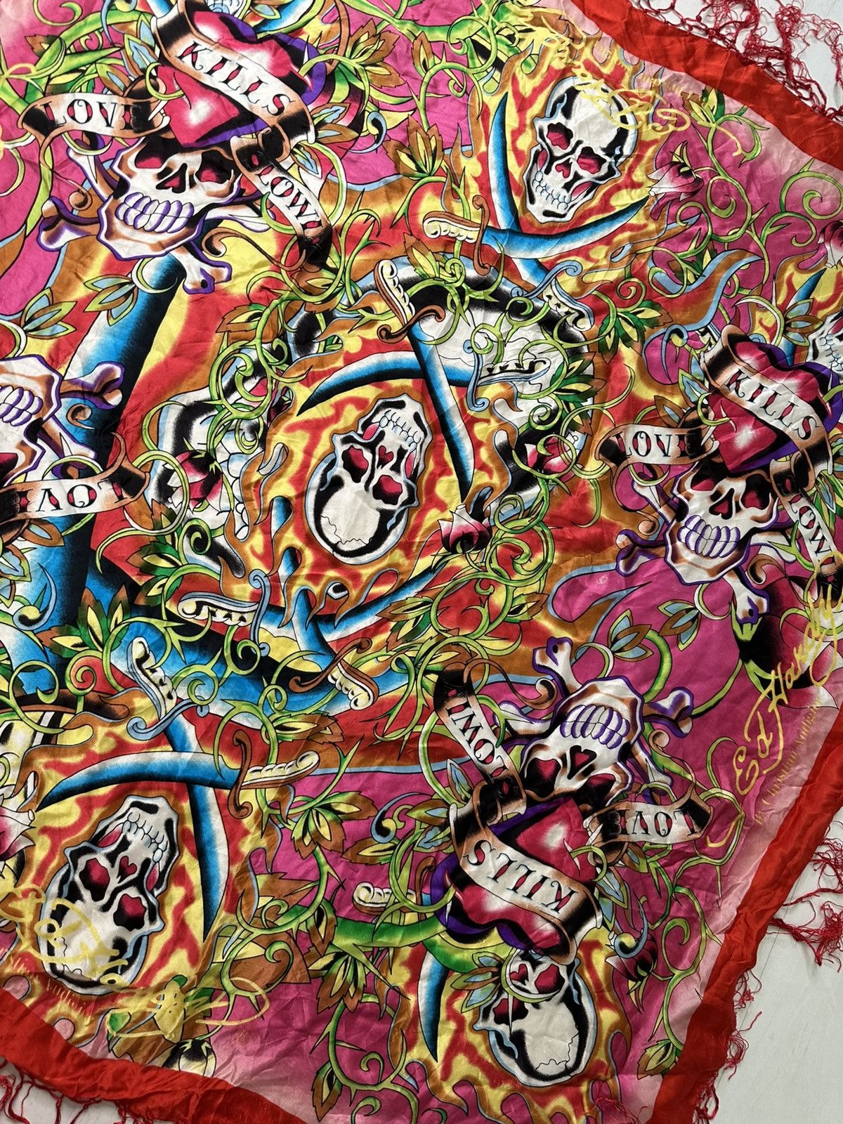 Ed Hardy Ed Hardy silk large scarf Size ONE SIZE - 6 Thumbnail