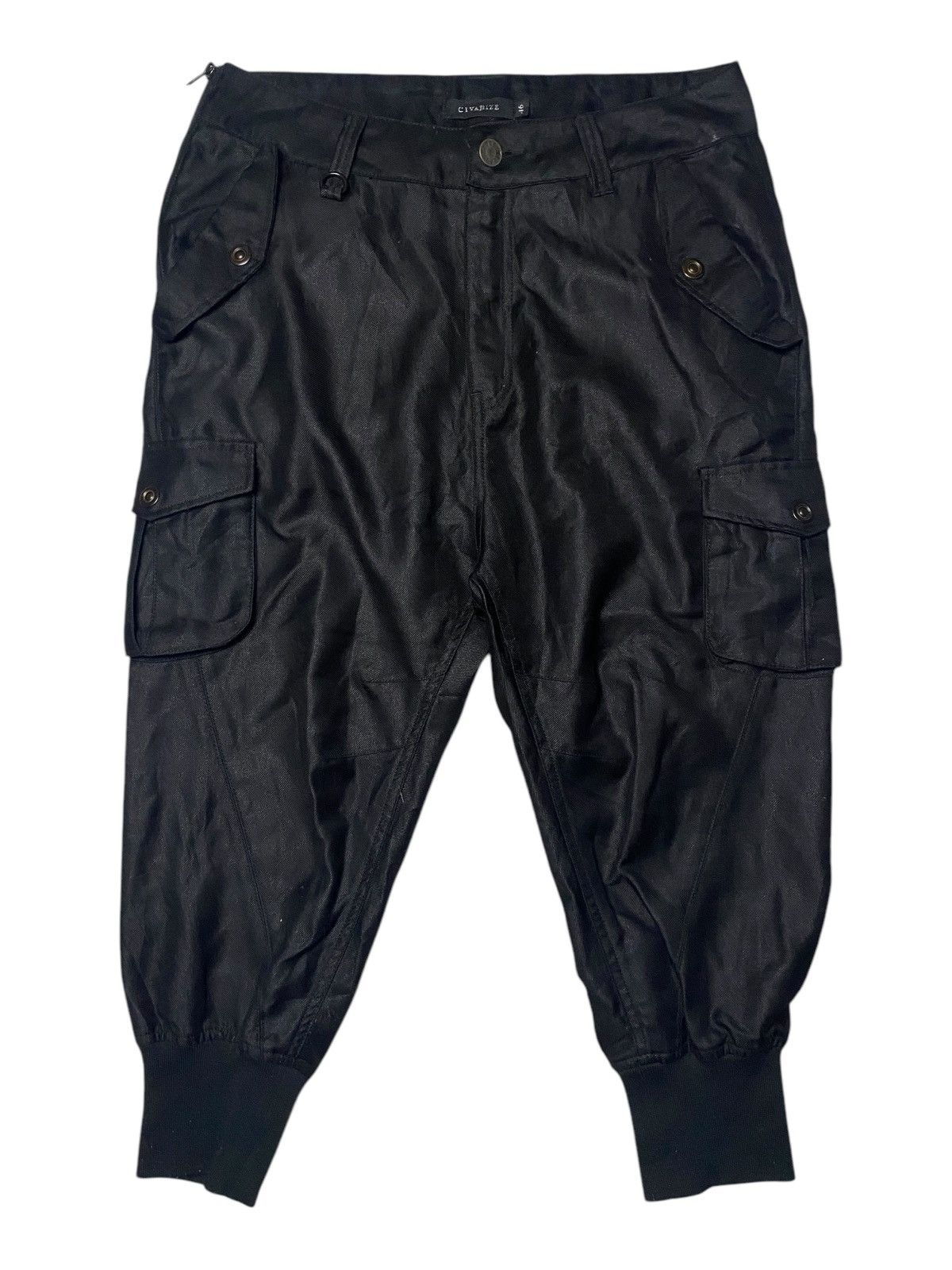 If Six Was Nine 2000's Civarize Waxed Zip Shorts Size US 31 - 1 Thumbnail