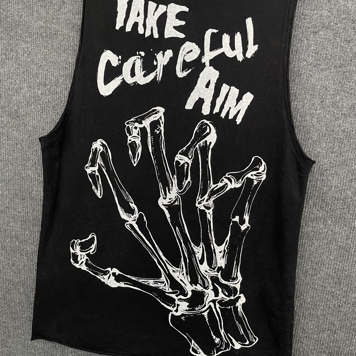 If Six Was Nine × Japanese Brand × Seditionaries Glad News Skeleton Hand Seditionaries Punk Gothic Sleeveless Size US S / EU 44-46 / 1 - 2 Thumbnail