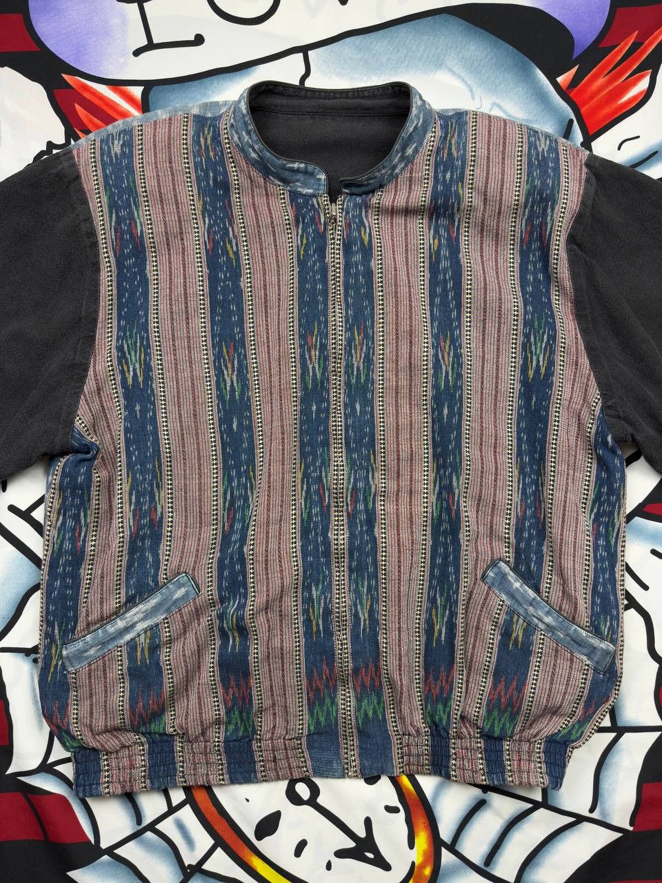 Other Vintage Japanesse ilen Faded Bomber Ethnic Style 2 sides Size US M / EU 48-50 / 2 - 2 Thumbnail