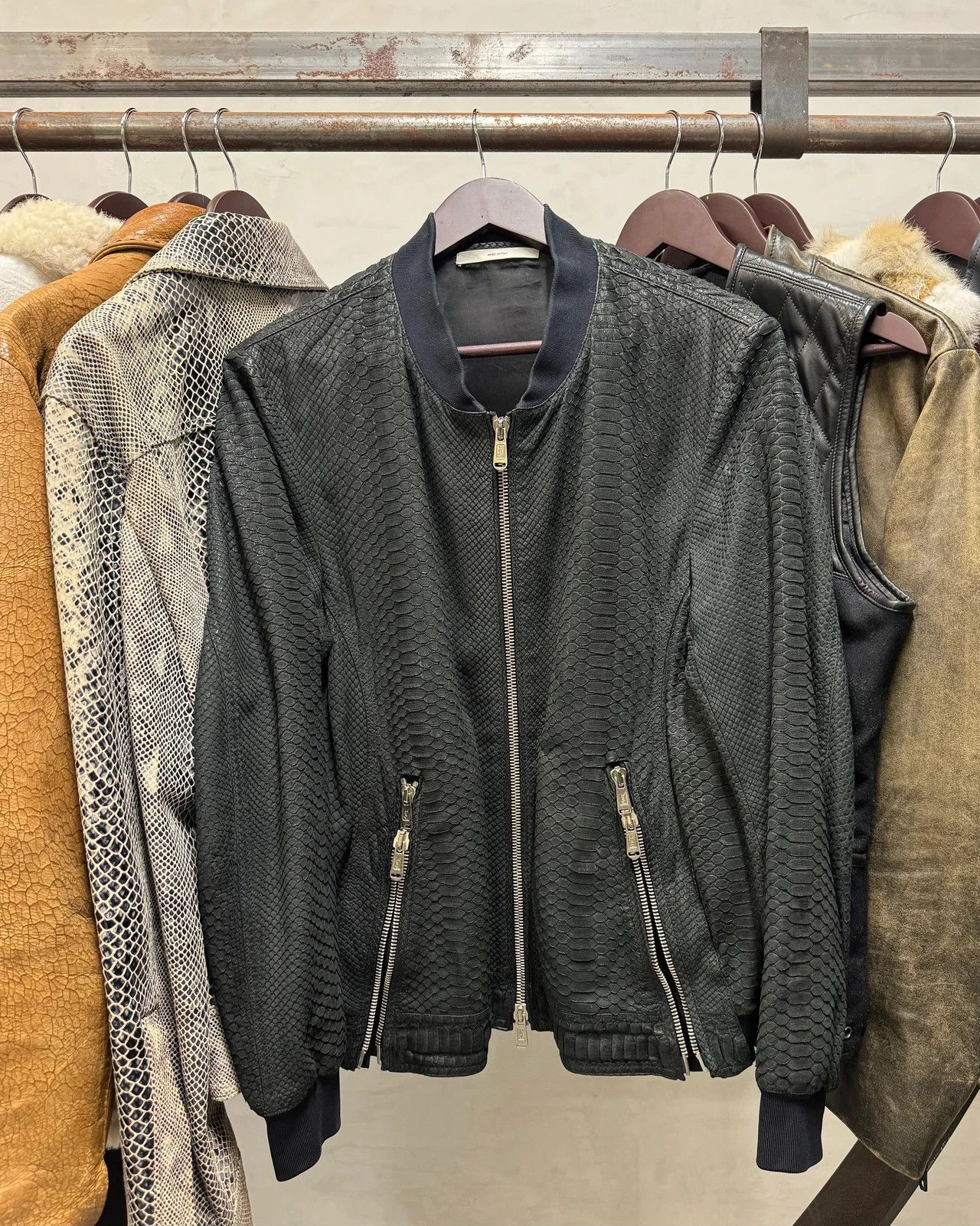 Yves Saint Laurent Python Skin Teddy Jacket