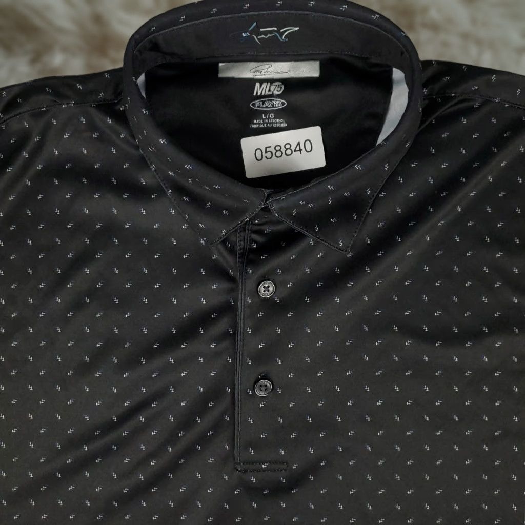 Vintage Greg Norman Polo Shirt Mens L Black Geometric Shark Golf Short Sleeve Polo Shirt Mens L Black Geometric Shark Golf Short Sleeve Size US L / EU 52-54 / 3 - 1 Thumbnail
