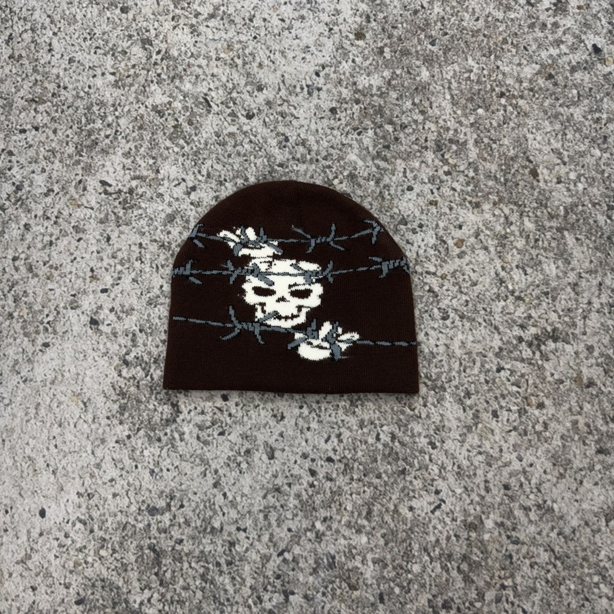 Vintage Vintage Y2K Skull Chain Skully Skull Cap Beanie Size ONE SIZE - 1 Thumbnail
