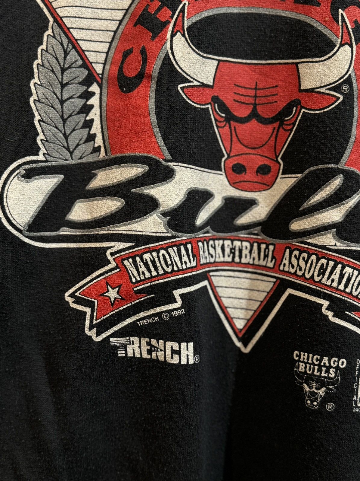 NBA Vintage 90s Chicago Bulls 1992 Black Crewneck Sweatshirt Size US L / EU 52-54 / 3 - 3 Thumbnail